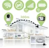 A cutaway view of a house showing a baby monitor camera in one room and the parent unit in another, with feature icons at the top. Náhled obrázku produktu
