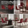 ML-Design jedálenské stoličky set 2 červené, obývacie Náhľad obrázku produktu 6