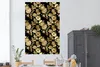 MuchoWow® Poster Muster - Blumen - Gold 120x180 cm - Produktbild-Vorschau 2