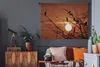 MuchoWow® Wandteppich Wandbehang Sonne - Krähe - Zweig Produktbild-Vorschau 5