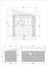 Technical drawings and dimensions of a wooden garden shed. Voir les images du produit