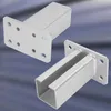 Two metal post holders are shown against a gradient background. Produktbild-Vorschau