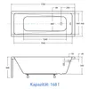 ECOLAM Badewanne Rechteck Modern Acryl weiß 170x70 cm Produktbild-Vorschau 4