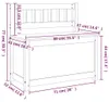vidaXL Lavica 80x41x77 cm z masívneho dreva borovice Náhľad obrázku produktu 6