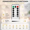 2x LED Lichterkette 20m 200 LEDs Warmweiß 8 Modi Produktbild-Vorschau 4