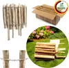 Floranica Staketenzaun aus Haselnuss mit Pfosten 35 cm hoch Produktbild-Vorschau 1