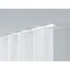A white curtain rail mounted to a white ceiling, with white curtains hanging from it. Produktbild-Vorschau