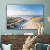 Leinwand Bilder 120x80 cm - Düne - Möwe - Strand - Meer - Produktbild-Vorschau 4