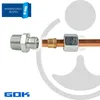A GOK brand gas fitting and copper pipe connection. Produktbild-Vorschau