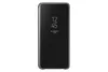 A black Samsung Galaxy S9 phone case with the time and date displayed on the screen. Produktbild-Vorschau
