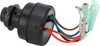 A black ignition switch with multiple colored wires and connectors. Voir les images du produit