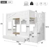 Merax Etagenbett Hochbett 90x200cm mit Stauraumtreppe, Produktbild-Vorschau 7
