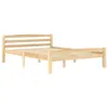 A wooden bed frame on a white background. Produktbild-Vorschau