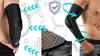 Collage of images showing a person wearing elbow pads, a close-up of the elbow pad's honeycomb padding, and a diagram with arrows indicating movement and a shield icon. Produktbild-Vorschau