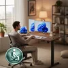 Relaxdays höhenverstellbarer Schreibtisch, elektrisch, Produktbild-Vorschau 2