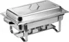 A stainless steel chafing dish set is shown from a diagonal front view on a white background. Produktbild-Vorschau
