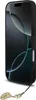 A black iPhone case with a gold charm attached to a lanyard. Podgląd zdjęcia produktu