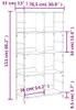 vidaXL Bücherregal Räuchereiche 78,5x33x153 cm Produktbild-Vorschau 8