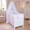 Baby-Delux Babybett Kinderbett Natalie Princess 140×70 Weiß Produktbild-Vorschau 1