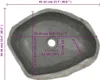 A top-down view of a stone sink with dimensions indicated by purple lines and text. Náhľad obrázku produktu