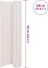 vidaXL Gartenzaun Doppelseitig 90 x 300 cm Weiß Produktbild-Vorschau 5