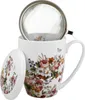 DUO FLORAL Becher 380 ml VINTAGE FLOWERS WHITE mit Teesieb, Produktbild-Vorschau 2