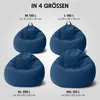 URBANARA Sitzsack 120l blau Basic-Comfort Produktbild-Vorschau 3
