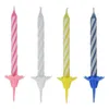 Candele per torte Metaltex 24 pezzi + 12 supporti Anteprima dell’immagine prodotto 2