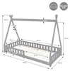 ML-Design Kinderbett Tipi 90x200 cm mit Rausfallschutz und Produktbild-Vorschau 7