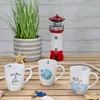 Kaffeebecher "Maritim" 3er Set Steingut bauchig Produktbild-Vorschau 3