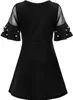 BEZLIT Mädchen Sommer Kleid mit Kunstperlen Schwarz 116 Produktbild-Vorschau 2