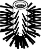 A black and white illustration of a toilet brush head with bristles. Anteprima dell’immagine prodotto