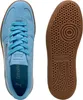 A top-down view of a pair of blue Puma sneakers, with one shoe showing the sole. Produktbild-Vorschau