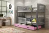 Kinderhochbett mit Stauraum und Matratzen 80x190 BRIGID – Produktbild-Vorschau 1