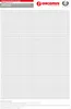 A page with grid lines and company branding and text at the top and bottom. Produktbild-Vorschau