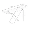 A white drying rack with dimensions indicated by text. Anteprima dell’immagine prodotto