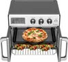 An open oven with a pizza on the top rack and skewers of food on the bottom rack. Produktbild-Vorschau