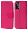 A pink flip case for a smartphone is shown, with the phone inserted into the case on the right side. Anteprima dell’immagine prodotto