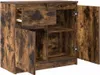 vidaXL Kredens z szufladą dąb wędzony 71x35x65 cm materiał Podgląd zdjęcia produktu 5