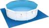 An above-ground swimming pool is placed on a blue ground mat. Produktbild-Vorschau
