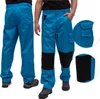 Product image showing men's work pants from multiple angles, including close-ups of pockets and knee reinforcement. Produktbild-Vorschau