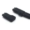 Two black USB-C adapters are shown on a white background. One adapter is detached and in the foreground, while the other is attached to a cable and in the midground. Produktbild-Vorschau