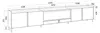 TV-Möbel Holzeffekt beige 315x35x61cm Kamin mit Feuereffekt Produktbild-Vorschau 3