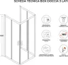 Cabina doccia 3 lati in vetro 70x100 scorrevoli e lato Anteprima dell’immagine prodotto 6
