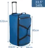 Monzana® Sac De Voyage à roulettes Bleu - Valise XXL 160L Voir les images du produit 5
