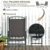 Outsunny Set bistrot in metallo da 3 pezzi Set di mobili da Anteprima dell’immagine prodotto 4