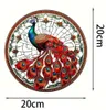 GKA XL Sonnenfänger roter Pfau 20 cm Buntglas Lichtfänger Produktbild-Vorschau 4
