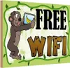 vianmo Holzschild 20x30 cm Free WiFi Internet Warnschild Produktbild-Vorschau 1