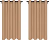 Vorhänge mit Ösen 140x230 cm 2 Stücke Beige Karamell Produktbild-Vorschau 1