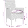 7-tlg. Garten-Essgruppe mit Kissen Beige Poly Rattan Akazie Produktbild-Vorschau 8